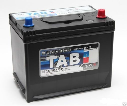 Аккумулятор автомобильный TAB Polar S Asia 70.0 Ah 700 A ОП яп.ст/бортик (260x175x220) D26L