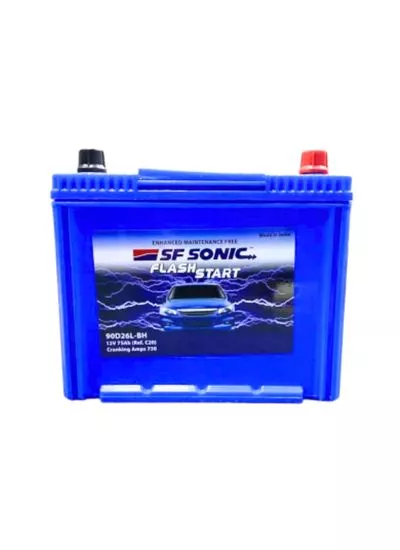 Аккумулятор автомобильный SF SONIC 90D26L 75Ah 730A ОП (260x173x225) D26L