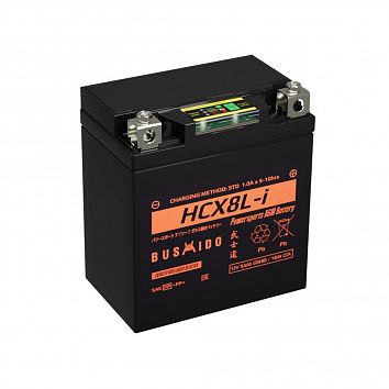 Аккумулятор мотоциклетный BUSHIDO МОТО HCX8L-i 9.5Ah 140A ОП (113x70x130) YTX7L-BS