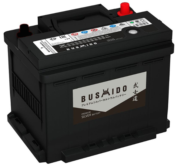 Аккумулятор автомобильный Bushido SJ 65 6СТ-65 Ач прям.