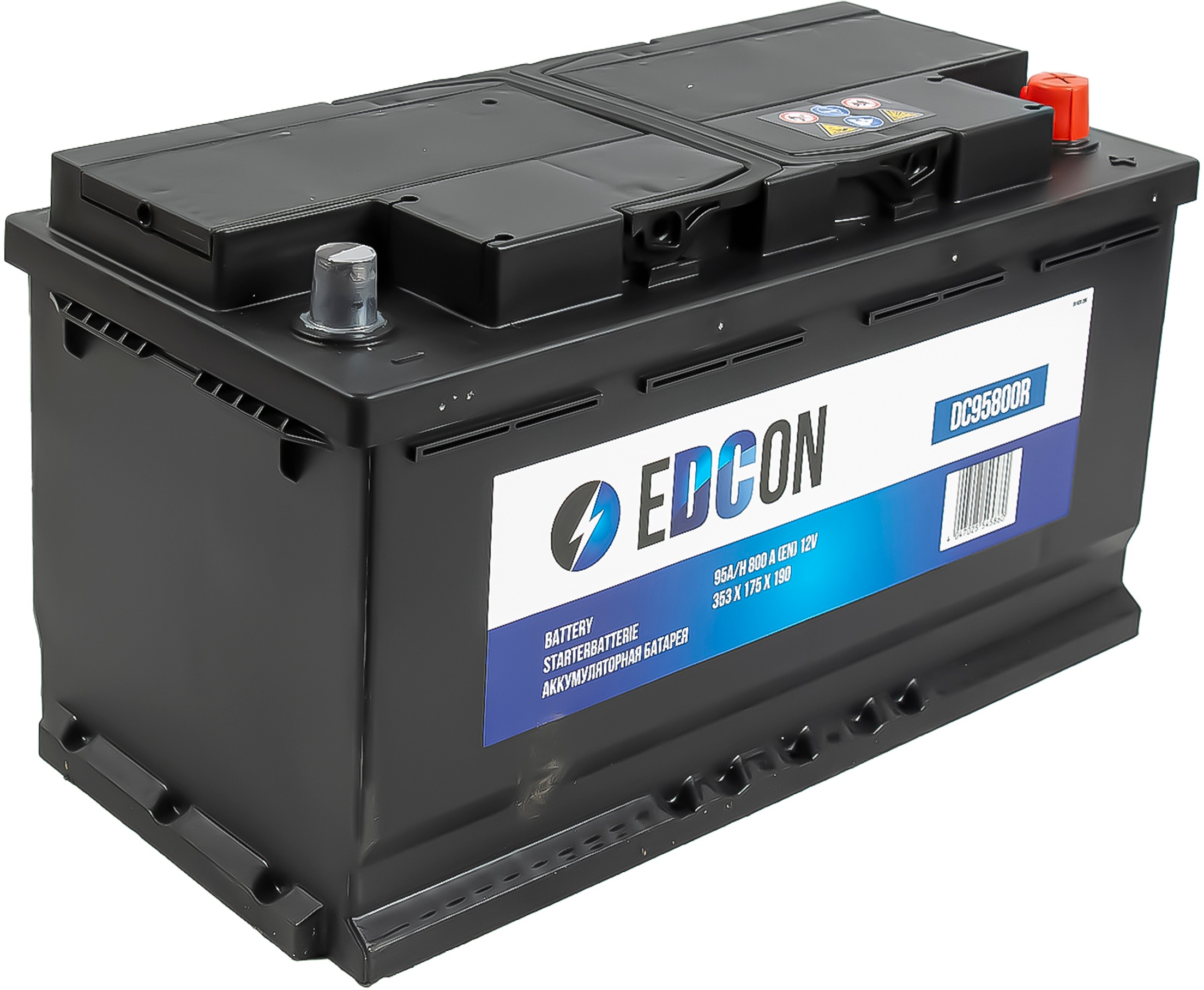 Аккумулятор автомобильный EDCON 95Ah 800A ОП (353x175x190) L5