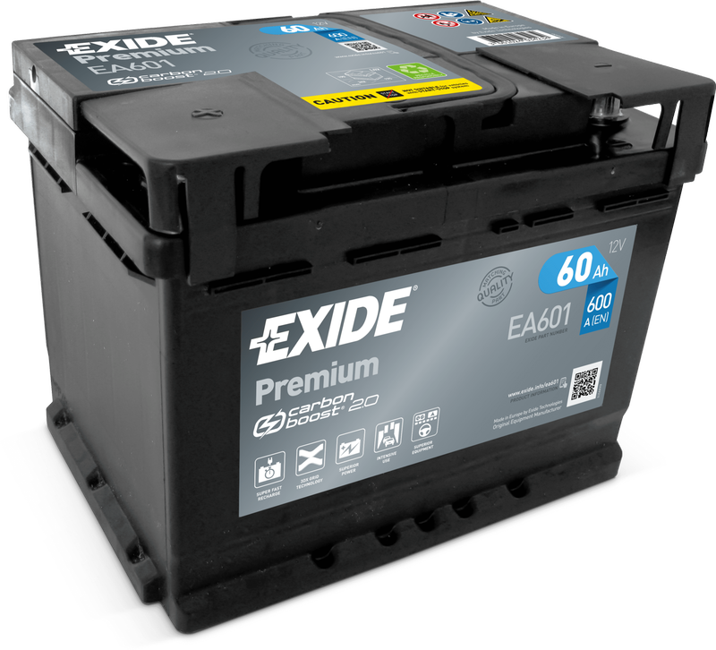 Аккумулятор автомобильный Exide Premium EA 601 6СТ-60 Ач пр