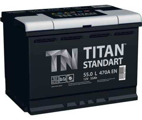 Аккумулятор автомобильный Titan Standart 6СТ-55 Ач обр.