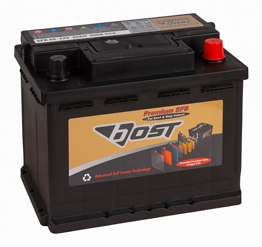 Аккумулятор автомобильный BOST EFB 65R 600A ОП (242x175x190) 65 Ач