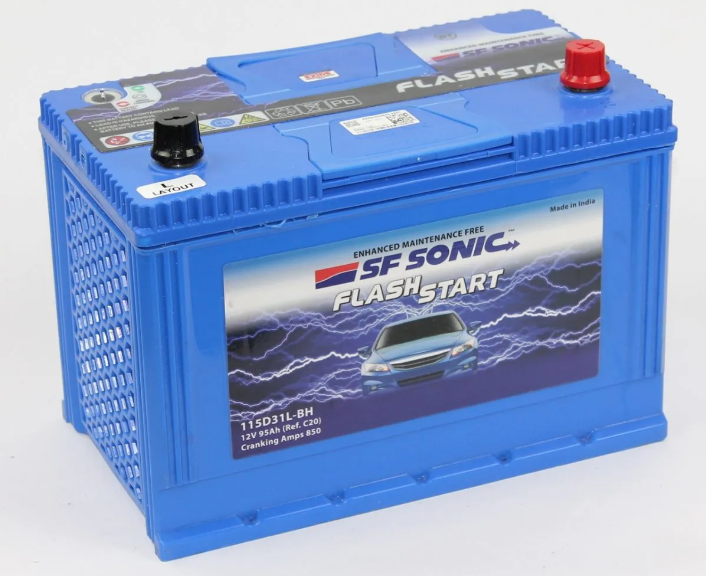 Аккумулятор автомобильный SF SONIC 115D31L 95 Ah 850A ОП (306x173x225) D31L