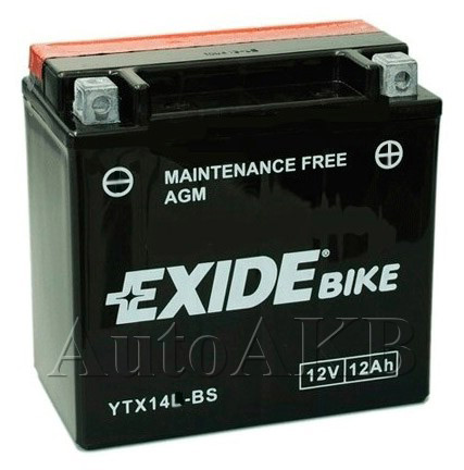 Аккумулятор мото EXIDE YTX14L-BS 12 Ач