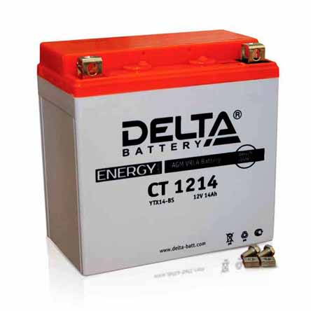 Аккумулятор Delta MOTO CT 1214 (YTX16-BS, YB16B-A)
