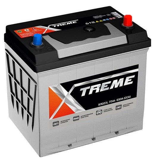 Аккумулятор автомобильный XTREME Arctic 70ah 630A ОП D23L