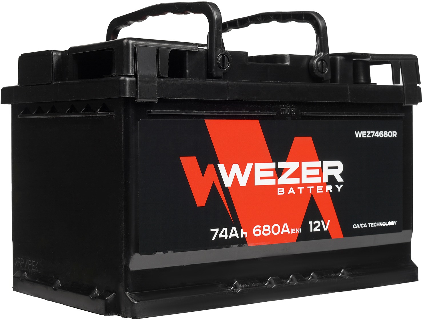 Аккумулятор автомобильный WEZER 74 Ah 680 A ОП (278x175x175) LB3