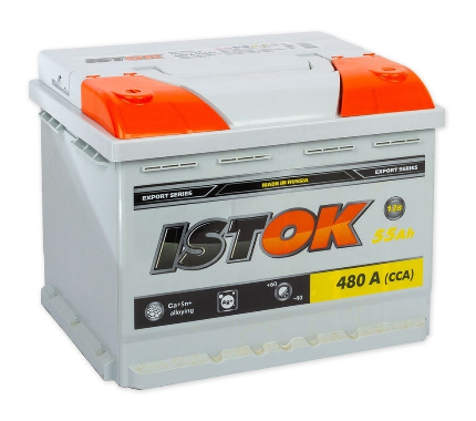 Аккумулятор автомобильный ИСТОК 55Ah 480A ПП (242х175х190) L2