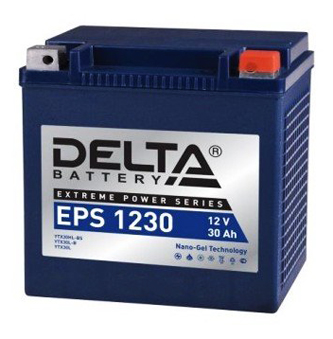 Аккумулятор Delta MOTO EPS 1230 (YTX30HL-BS, YTX30L-B, YTX30L) 30 Ач