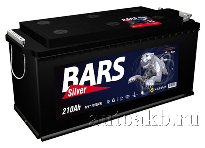 Аккумулятор грузовой Bars Silver 6СТ-210 Ач обр.