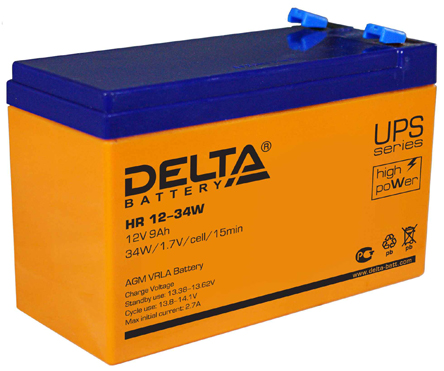 Аккумулятор Delta HR12-34W 8 Ач