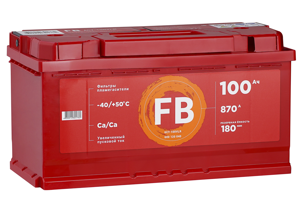 Аккумулятор автомобильный FB 100 Ah 870A ПП (353х175х190) L5