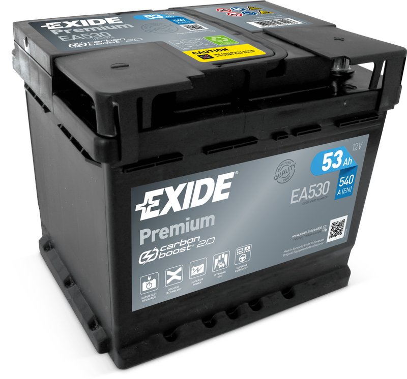 Аккумулятор автомобильный Exide Premium EA530 6СТ-53 Ач обр.