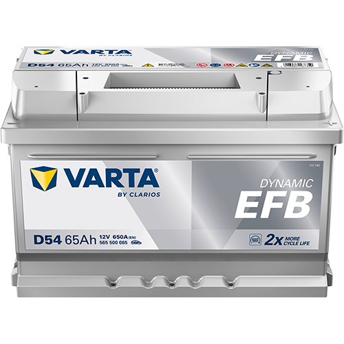 Аккумулятор автомобильный VARTA Dynamic EFB D54 65А/ч 650А ОП 565 500 065 (278х175х175) LB3