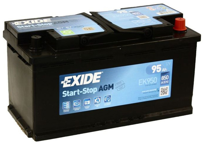 Аккумулятор автомобильный Exide Micro-Hybrid AGM EK 950 6СТ-95 обр.
