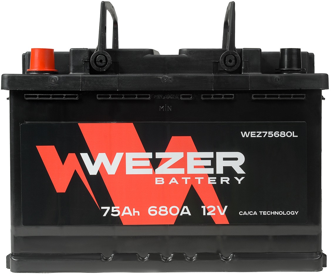 Аккумулятор автомобильный WEZER 75 Ah 680 A ПП (278х175х190) L3
