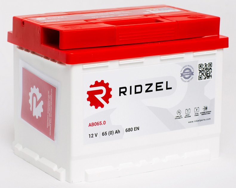 Аккумулятор автомобильный Ridzel 6СТ-65 Ач обр.