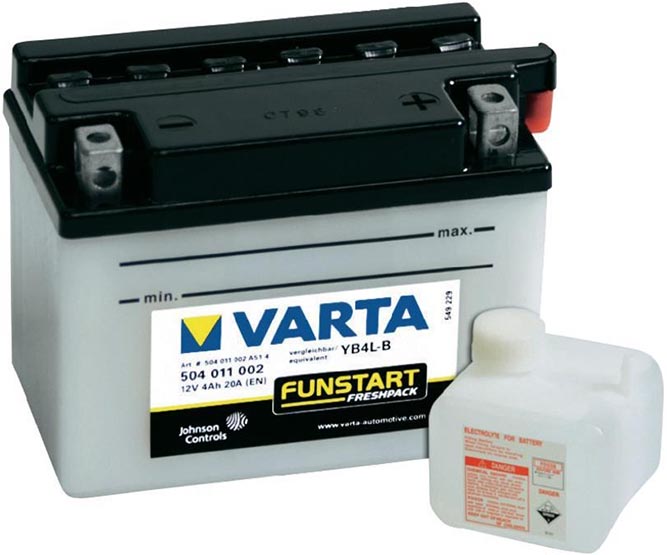 Аккумулятор мото Varta 504 011 002 (YB4L-B) 4 Ач