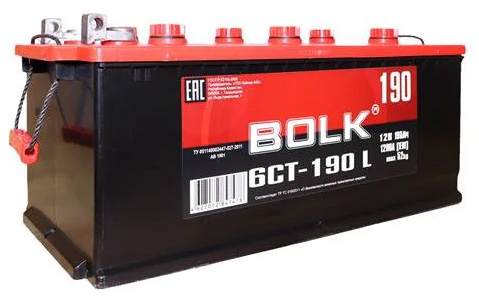 Аккумулятор грузовой BOLK AB 6СТ-190 Ач БОЛТ