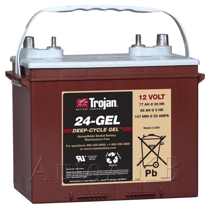 Аккумулятор тяговый Trojan 24-GEL 12V (гелевый) 77 Ач