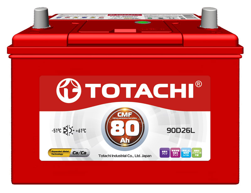 Аккумулятор автомобильный Totachi CMF 90D26L 6СТ-80 Ач обр.
