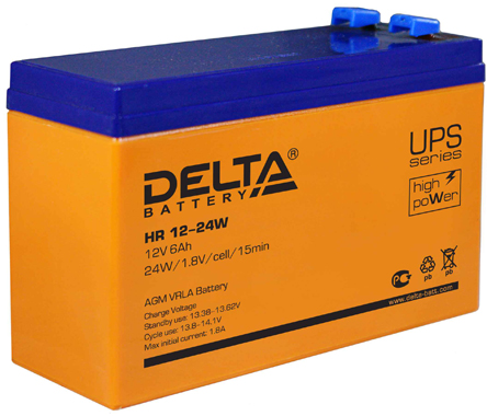 Аккумулятор Delta HR12-24W 6 Ач