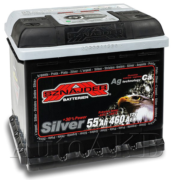 Аккумулятор автомобильный SZNAJDER Silver 555 26 6СТ-55 Ач прям.