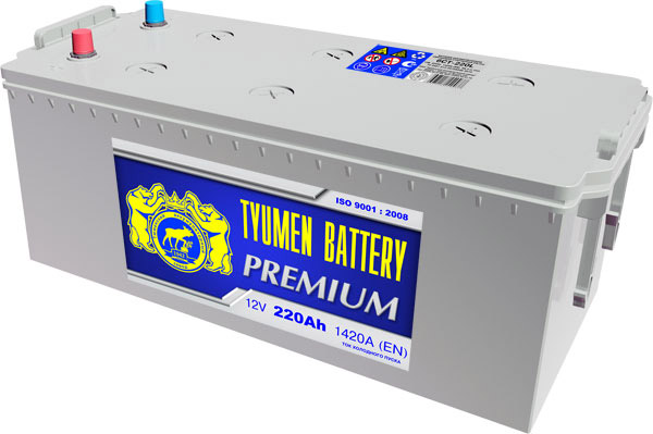 Аккумулятор грузовой TYUMEN BATTERY PREMIUM 6СТ-220 Ач прям.