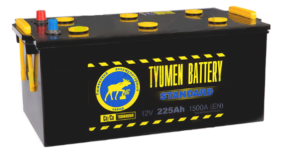 Аккумулятор грузовой TYUMEN BATTERY STANDARD 6СТ-225 Ач обр.
