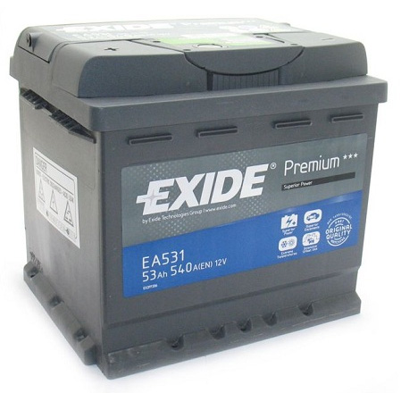 Аккумулятор автомобильный Exide Premium EA531 6СТ-53 Ач прям.