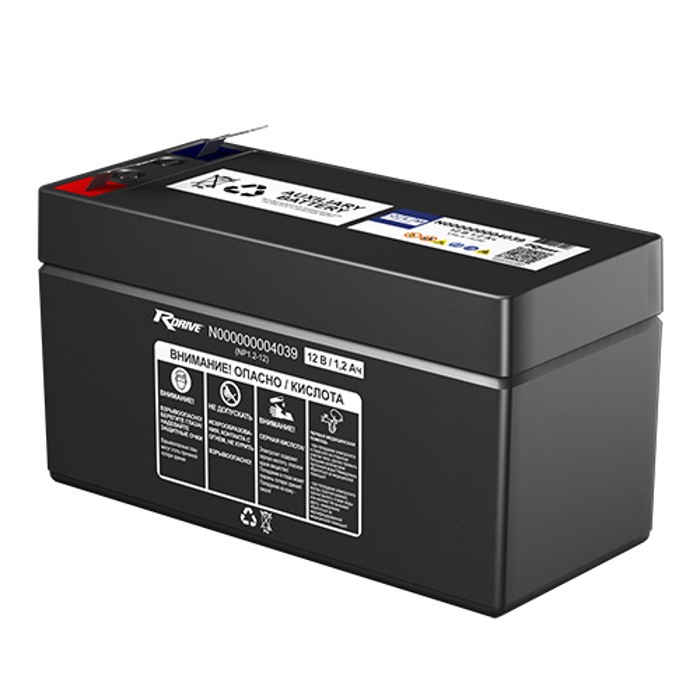 Аккумулятор RDRIVE OEM NP1,2-12 (N000000004039 MERCEDES) 2Ah 10А ПП
