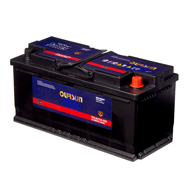 Аккумулятор автомомбильный OURSUN DIN AGM VRL6 (105-H9) 105Ah 950A ОП (394x175x190) L6