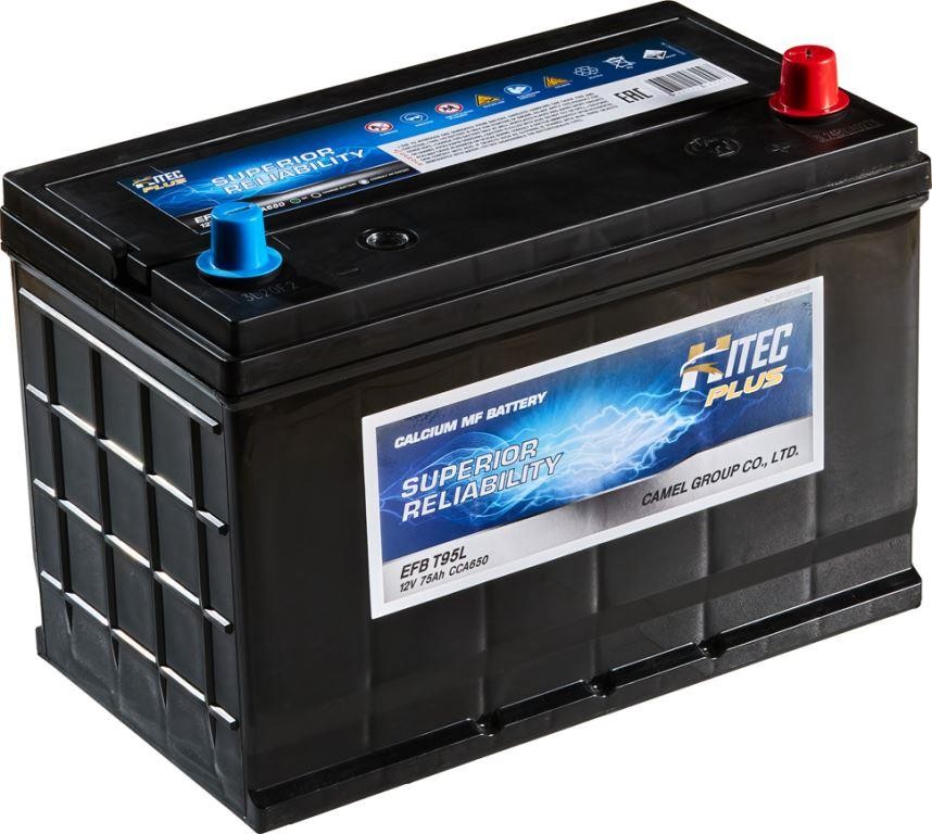 Аккумулятор автомобильный HITEC EFB T95L 75Ah 650A оп
