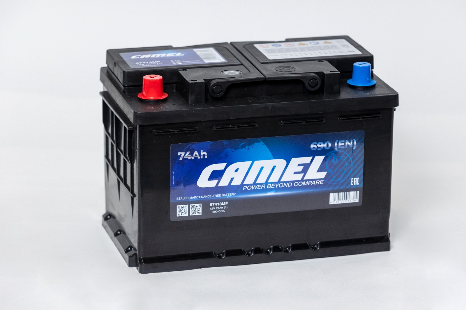 Аккумулятор автомобильный CAMEL 74Ah 690A ПП (57413MF) (278x175x190) L3