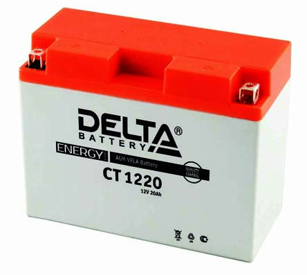 Аккумулятор Delta MOTO CT 1220 (Y50-N18L-A, Y50-N18L-A3, YTX24HL-BS) 20 Ач