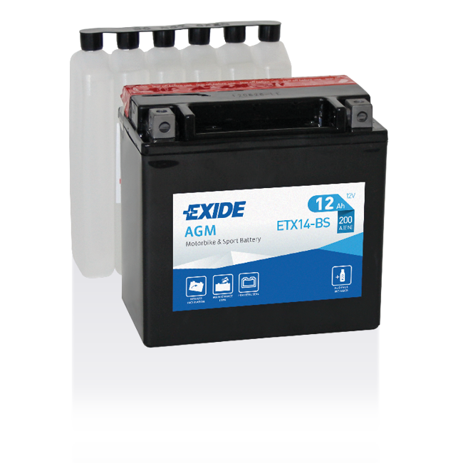 Аккумулятор EXIDE AGM ETX14B-BS (YTX14B-BS) 12 Ач