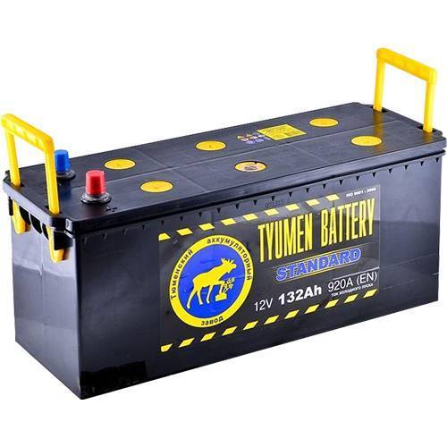 Аккумулятор грузовой TYUMEN BATTERY STANDARD 6СТ-132 Ач п.п.