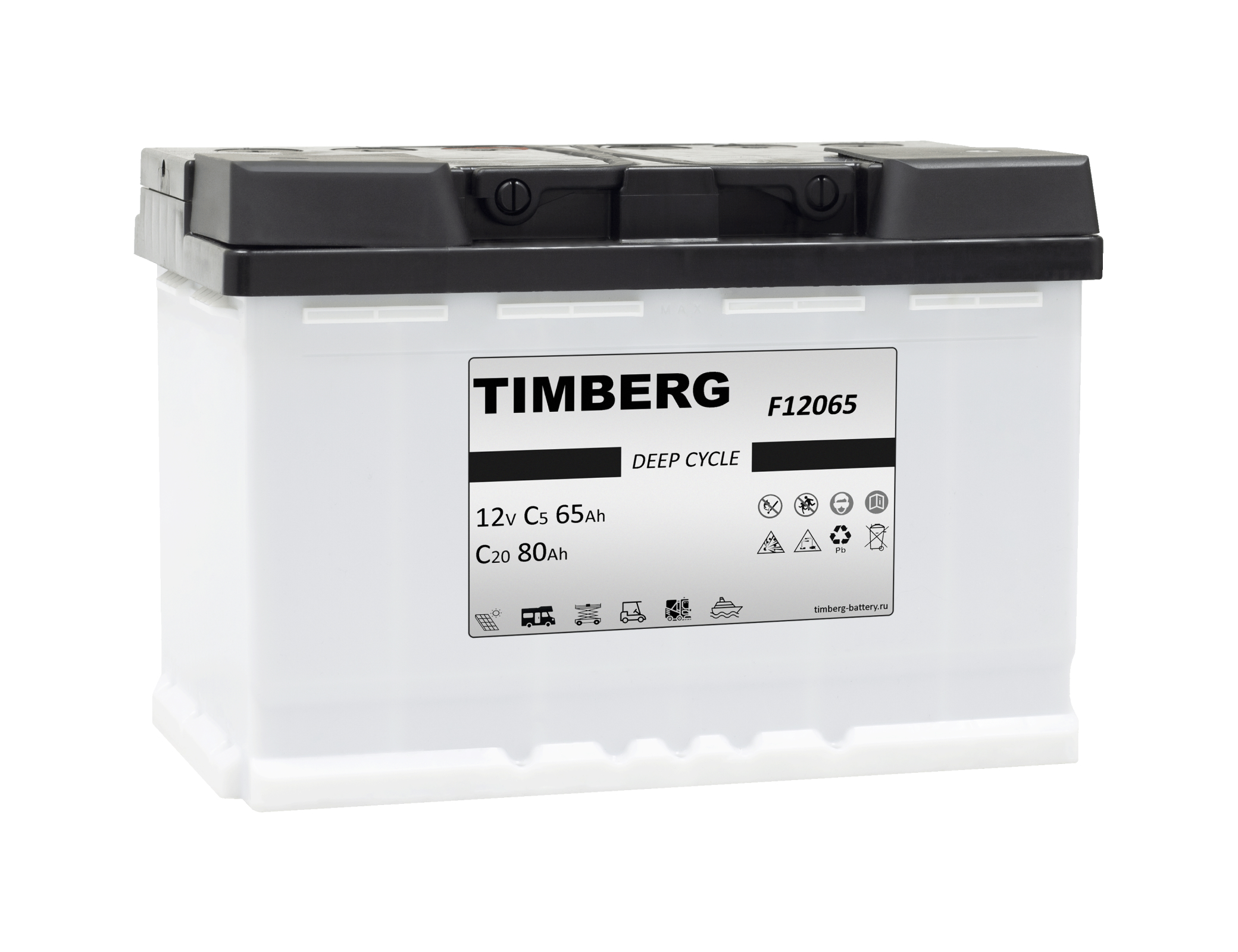 Аккумуляторная свинцовая тяговая "TIMBERG" 12V 80Ah (278x175x190)