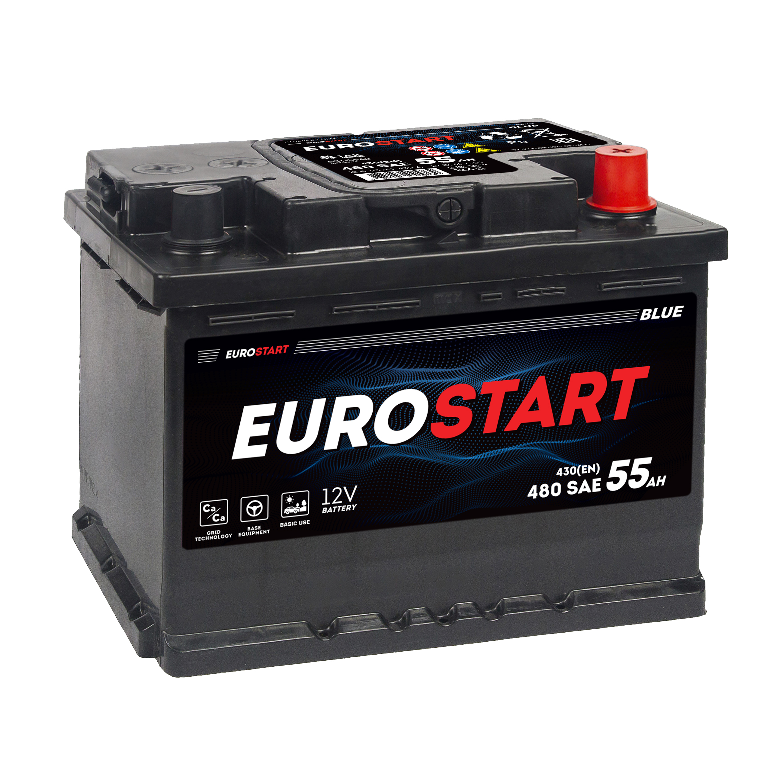 Аккумулятор автомобильный Eurostart Blue  EB550 55Ah 430A ОП
