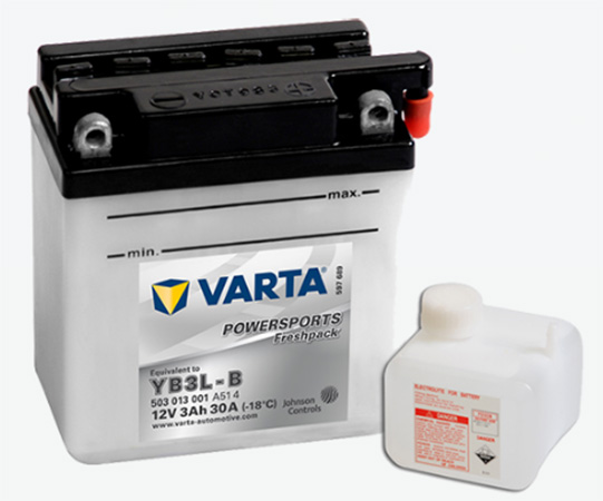 Аккумулятор мото Varta Funstart Freshpack 503013 (YB3L-B) 3 Ач