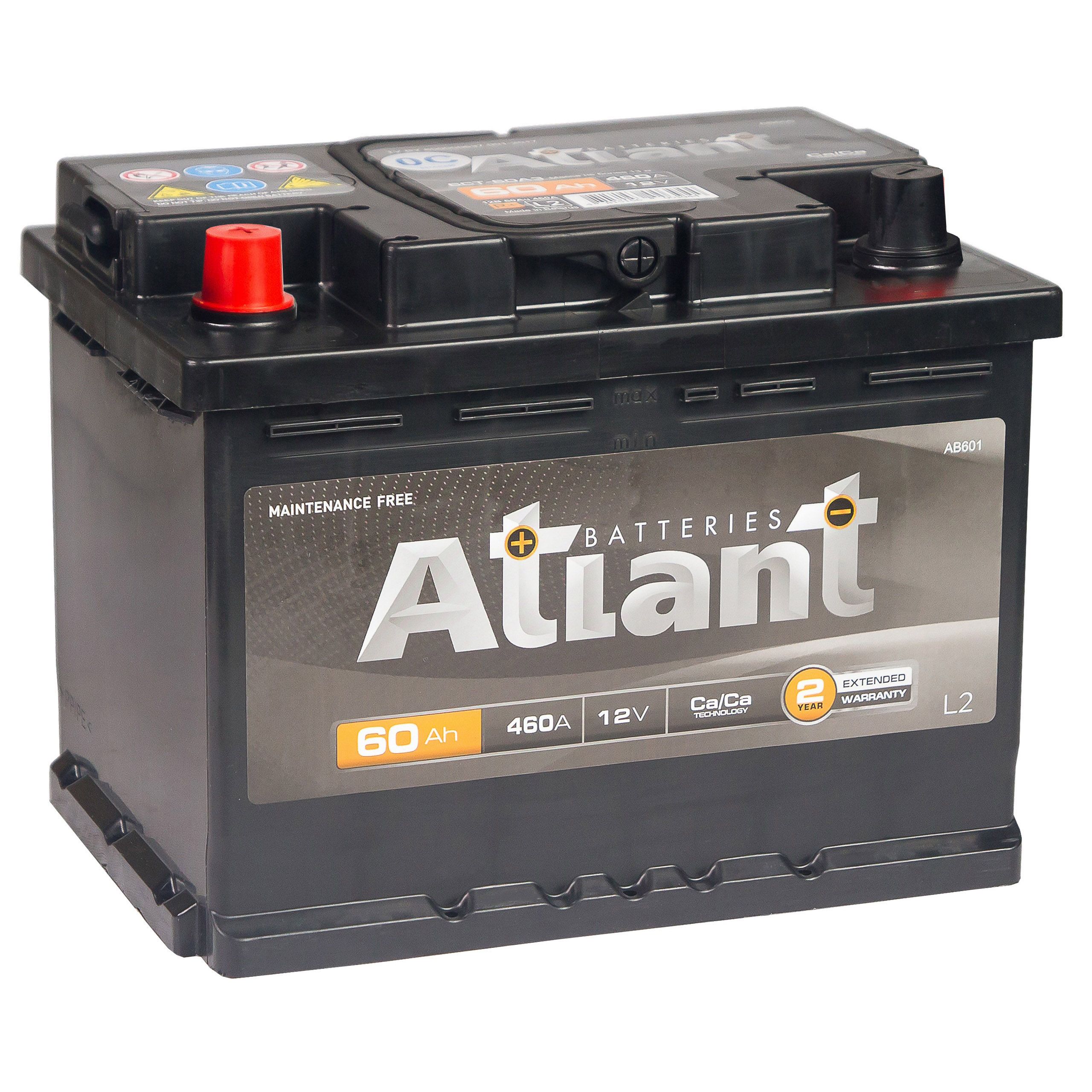 Аккумулятор автомобильный ATLANT Blue 60.0 Ah R+ 520 A ОП (242х175х190) L2