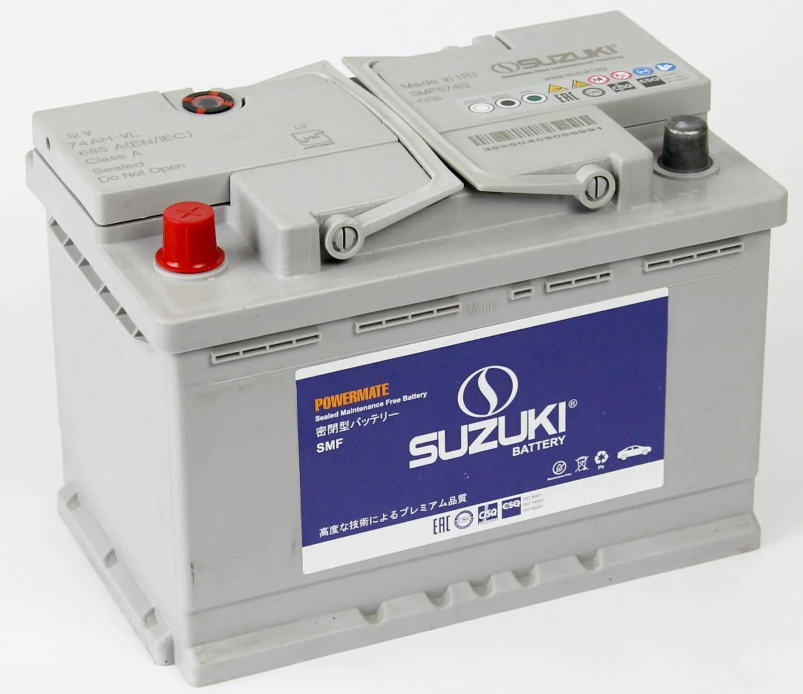 Аккумулятор автомобильный SUZUKI 6СТ-74.0 57412.1 74Ah 685A ПП (278х175х190) L3