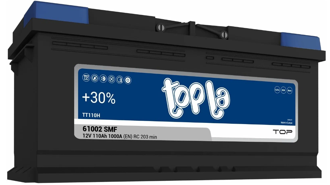 Аккумулятор TOPLA TOP 110.0 Ah 1000 A 108210 ОП 61002 (393x175x190) L6