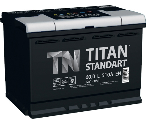 Аккумулятор автомобильный Titan Standart 6СТ-60 Ач обр.