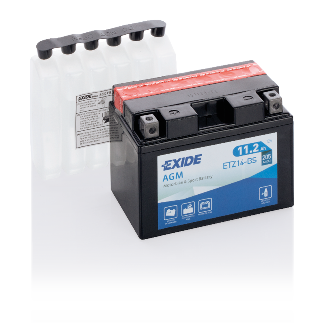 Аккумулятор мото EXIDE ETZ14-BS YTZ14-BS 11.2 Ач