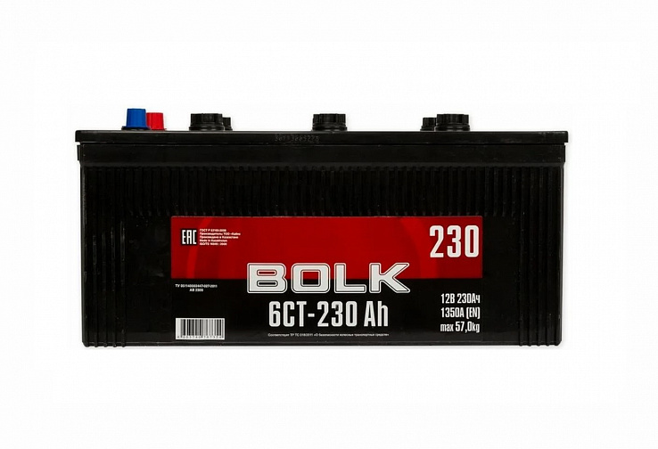 АККУМУЛЯТОР АВТОМОБИЛЬНЫЙ BOLK Standart 230.3 Ah 1350 A