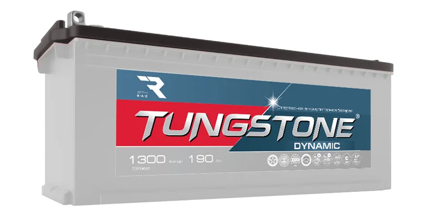 Аккумулятор автомобильный TUNGSTONE DYNAMIC 6СТ-190Ah 1300A ПП болт (516x223x223)