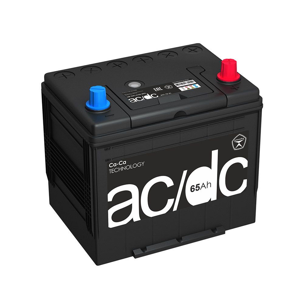 Аккумулятор автомобильный AC/DC 75D23L 65Ah 600A ОП (232х173х225) D23L
